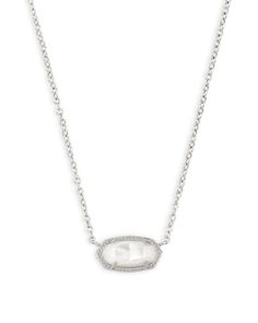 mother of pearl stone ivory silver chain signature collection Kendra Scott Silver Necklace, Elisa Necklace, Elisa Pendant Necklace, Kendra Scott Necklace Elisa, Short Pendant Necklace, Kendra Scott Elisa, Kendra Scott Necklace, Rose Gold Quartz, Ivory Pearl