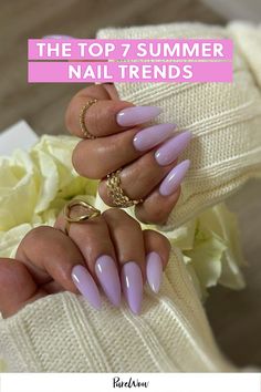 From milky ice nails to baby boomer nails, here are the top 7 summer nail trends of 2024 I’ll be wearing all season long. New Trend Nails 2024 Summer, Hot Nails Trends 2024 Summer, Best Nail Color For Summer 2024, Summer Nail 2024 Trends Blue, Summer Nail 2024 Trends Flower, Ice Nails, Baby Boomer Nails, Baby Boomers Nails, Edge Nails