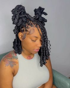 Boho Bob Locs Black Women, Island Locs Styles, Short Bob Locs Hairstyles, Loc Bob Hairstyles, Bob Locs Hairstyles For Black Women, Boho Soft Locs Black Women, Black Woman Braided Hairstyles, Locs Bob Hairstyle, Bob Locs Styles