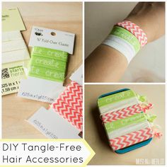 Fun back-to-school project. Get together with your friends to make matching hair accessories! Diy Hair Towel, Diy Ribbon Ponytail Holders, Diy Hair Detangler Spray Kids, Tangle Free Hair, Types Of Pins, Homemade Bows, Project Manager, Joann Fabrics, Creative Blog