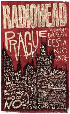 the poster for radiohead's upcoming album, rague esta usta