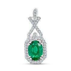 18K Yellow Gold Pear Shape Emerald and Round White Diamond Pendant 1.69ctw Elegant Emerald Pendant Gemstones, Gia Certified Elegant White Gold Gemstones, Elegant Gia Certified Gemstones, Danhov Engagement Rings, Emerald Pendant, Stone Collection, Emerald Gemstone, Gold Material, White Diamond