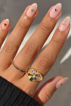 Cute & Beautiful Short Nail Design Ideas | Nails | Nail Design | Short Nails Nail Design Short Nails, Design Short Nails, Short Nail Design, Nails Sparkle, Green Polish, Glamorous Nails, Nail Design Ideas, Dotting Tool, Short Nail