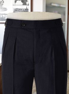 Elevate your formal demeanor with our Blue Merino Wool Highland Trousers. Crafted from a wool blend, the trousers being light in weight offers maximum breathability and are perfect for days when convenience is of equal importance to the style; also, the trouser's hue makes them versatile wear for summer, winter, corporate, or for pleasure.   
  Look Includes    Blue     Merino     Wool  Fabric  Cross Pocket  Forward 2 Pleats  Side Tabs (No Loops)- Arrow Shape  Bottom Cuff (1.5")  Two Welted Bac Blue Linen Suit, Blue Tweed Jacket, Black Tuxedo Suit, Merino Wool Fabric, Grey Wool Suit, Fabric Cross, Casual Office Wear, Scottish Fashion, Blue Chinos