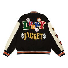 This unisex Poker Lucky baseball jacket is a long-lasting garment suitable for everyday use. It has a relaxed fit with embroidery on the front and back. Varsity Jacket Mockup, Swaggy Clothes, Merch Inspiration, Senior Jackets, Streetwear Hats, Streetwear Jackets, Gadgets Technology, Cheap Jacket, Varsity Jackets