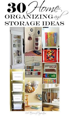 the top ten organizing and storage ideas for small spaces, including bookshelves, cabinets, and more