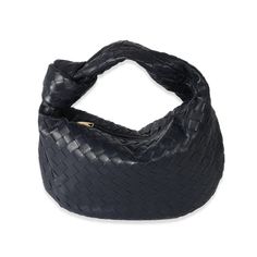 Bottega Veneta Space Intrecciato Lambskin Teen Jodie 0.5lb Bottega Veneta Designer Black Hobo Bag For The Office, Black Rectangular Hobo Bag With Intrecciato Weave, Black Intrecciato Weave Hobo Tote Bag, Black Hobo Shoulder Bag With Intrecciato Weave, Luxury Black Textured Leather Hobo Bag, Black Intrecciato Weave Hobo Shoulder Bag, Chic Black Shoulder Bag With Intrecciato Weave, Black Bags With Intrecciato Weave, Designer Black Hobo Bag With Braided Handles