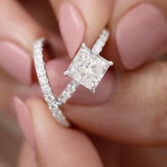 ad eBay - Find many great new & used options and get the best deals for 2.43Ctw Princess Cut Moissanite Bridal Set Engagement Ring 14k White Gold Plated at the best online prices at eBay! Free shipping for many products! Cushion Cut Wedding Rings, Moissanite Wedding Set, Couples Ring, Wedding Rings Princess Cut, Princess Cut Engagement, Princess Cut Moissanite, Moissanite Bridal Sets, Diamond Collection, Princess Cut Engagement Rings