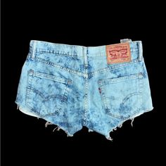 Custom Levi Shorts Vibrant Blue Bleached Color Nwt Juniors Size 5 Label Size 30x 32 Levi Jean Shorts, High Rise Denim Jeans, Cuffed Denim Shorts, Mom Jeans Shorts, High Waisted Jean Shorts, High Rise Denim Shorts, Distressed Jean Shorts, Blue Jean Shorts, Jeans For Short Women