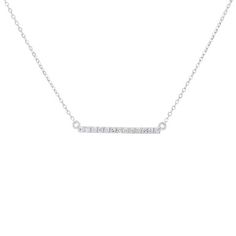 Simple, yet stunning this straight bar pendant highlights 0.13 carats of round brilliant cut diamonds. Diamonds Direct, Diamond Bar, Bar Pendant, Round Brilliant Cut Diamond, Round Brilliant, Womens Jewelry Necklace, Jewelry Necklace Pendant, Highlights, Diamonds