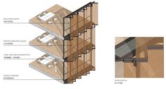 an architectural diagram shows the details of a staircase