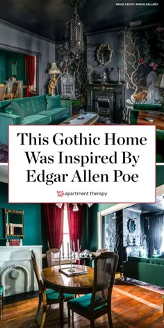 the cover of this gothic home was inspired by edgar allen poc's victorian era