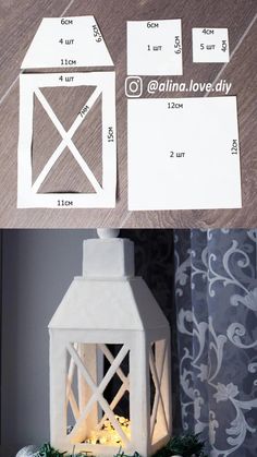 the instructions for how to make a paper lantern