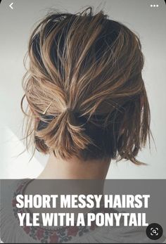 Short Hair Ponytail, Short Ponytail, Messy Ponytail, Messy Short Hair, Hair Texture, Short Hair Styles Easy, Good Hair Day, Hairstyles For Women