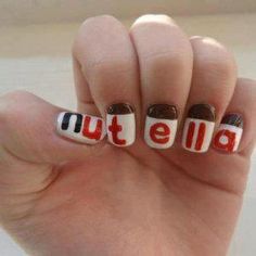 nutella nail art Nails Tumblr, Funky Nails, Cute Nail Designs, Creative Nails, Love Nails, Art Google, How To Do Nails, Beautiful Nails