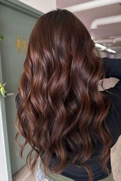 Chocolate Brown Fall Hair Ideas Hair Color For Brown Skin, Fall Hair Ideas, Warm Brown Hair, Brown Hair Looks, Brown Hair Inspo, Hair Color Auburn, Brown Hair Balayage, Shoulder Length Hair Cuts, Auburn Hair