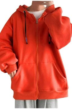 Zipper Hooded Sweater in Orange – FREE SHIPPING +Buy 2  get 10% Off Menswear Streetwear, Cardigan Sweaters, 10 Off, Oversize Fashion, Zipper Hoodie, Hooded Sweater, Oversize Hoodie, Sweater Fashion, Unisex Design