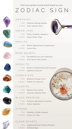 Different Types Of Crystals, Zodiac Stones, Crystal Guide, Crystals Healing Properties, Spiritual Stuff, Types Of Crystals, Spiritual Crystals