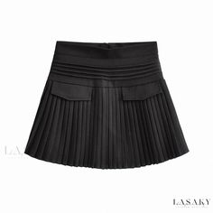 Lasaky - Modest Slim-fit Pleated Skirt with Built-in Safety Shorts - Knee-Length Womens Skirt Polyester Skirt, Half Skirt, A Line Mini Skirt, Skirt Skirt, Color Fabric, Print Crop Tops, Short Skirt, Knee Length Skirt, Skirts With Pockets