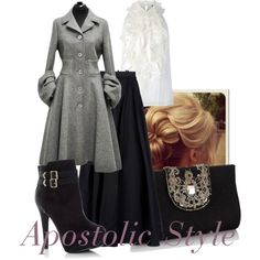 Apostolic Style, created by emmyholloway on Polyvore Apostolic Outfits, Skirt Outfit Casual, Casual Maxi Skirt, Pentecostal Outfits, Denim Jacket With Hoodie, Long Jean Skirt, Moms Fashion