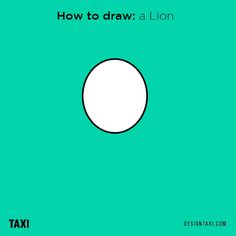 a green background with the words how to draw a lion