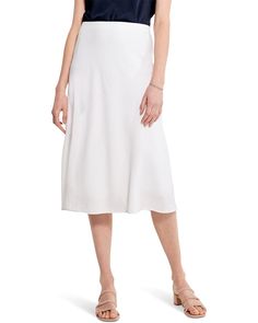 NIC+ZOE Rumba Linen Slip Skirt | Zappos.com Modern A-line Lined Skirt, Flattering Midi Skirt For Summer, White Midi Length Pencil Skirt For Summer, White Relaxed Fit Midi Pencil Skirt, Classic A-line Skirt For Summer, Classic A-line Summer Skirt, Classic Midi-length Bottoms For Summer, Spring Viscose Flared Skirt, Flowy Mid-length Lined Skirt