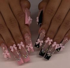 Square Long Nails, Fake Nails Designs, Long Nail Designs, Really Cute Nails, Long Nail, Manicure Ideas