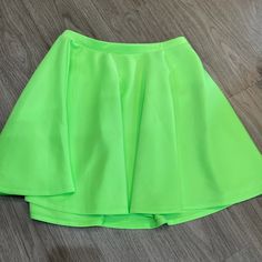 Neon, Lime Green Skirt. From Amazon. Size Medium. Never Worn. Not Lined. Definitely Get Noticed In This! Stretch Green Spring Skirt, Green Stretch Skirt For Spring, Trendy Green Flared Skirt Bottoms, Green Stretch Mini Skirt With Lined Skirt, Trendy Green Lined Skirt, Green Pleated Short Skirt, Trendy Green Flared Mini Skirt, Green Skirted Skort With Lined Skirt, Green Short Pleated Skirt