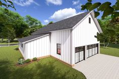 this is an artist's rendering of a barn style house