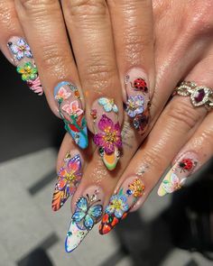 Colorful Nail Art, Acrylic Press On Nails, Her Nails, Dope Nail Designs, Unique Acrylic Nails, Nail Swag, Fire Nails, Funky Nails