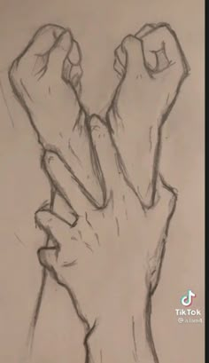 a drawing of a hand holding something in the air