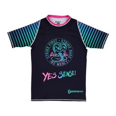 Yes Sensei Short Sleeve Rashguard Multi Black Activewear With Graphic Print For Training, Green Stretch Rash Guard For Sports, Sporty Black Rash Guard With Moisture-wicking, Sporty Green Rash Guard For Water Sports, Sporty Black Moisture-wicking Rash Guard, Functional Black Rash Guard For Sports, Sporty Black Rash Guard For Workout, Sporty Rash Guard With Crew Neck For Water Sports, Sporty Crew Neck Rash Guard For Water Sports