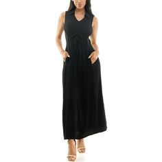 A distinctive collared design lends eye-catching style to this women's Nina Leonard maxi dress.Finding the perfect fit and size for women's clothing requires basic measurements of your chest, waist, hips and inseam. Use this guide to learn more about sizing and everything Kohl's has to offer in women's fashion. A distinctive collared design lends eye-catching style to this women's Nina Leonard maxi dress. Finding the perfect fit and size for women's clothing requires basic measurements of your c Maxi Dress Designs, Clothing Size Chart, Womens Clothing Sizes, Empire Waist, Pullover Styling, Designer Dresses, Women's Clothing, Women's Fashion, Dress Outfits