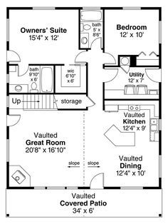 the floor plan for this small home