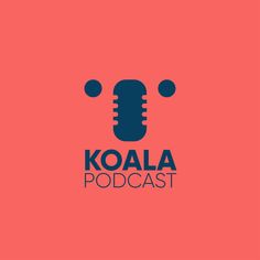 the koala logo on a pink background with blue dots and an orange circle in the center