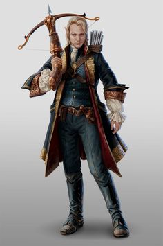 ArtStation - Fantasy characters, Katerina Kirillova Elf Characters, Crossbow, Arte Fantasy