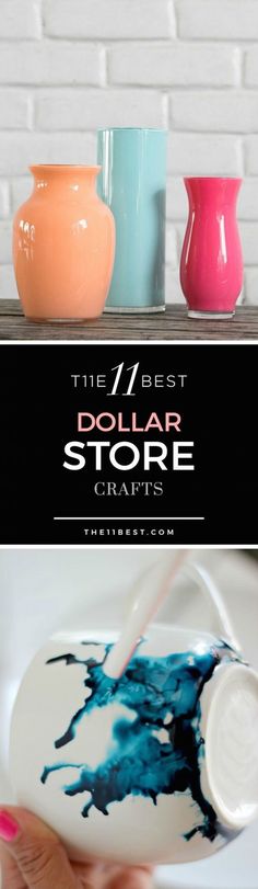 the 7 best dollar store crafts for crafting and home decor, including vases