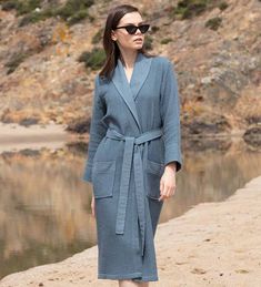 Robe For Women, Womens Pjs, Waffle Weave, Dressing Gown, Womens Loungewear, Coming Home, Shawl Collar, Gowns Dresses, Trendy Fashion