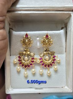 Thali Chains, Temple Jewellery Jhumkas, Gold Ear Rings, Fashion Jewelry Necklaces Gold, Engagement Saree, Gold Earrings For Kids, Temple Jewellery Earrings, Ear Tops, Gold Haram