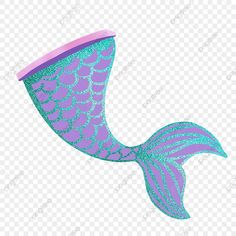 a purple and blue mermaid tail on a transparent background