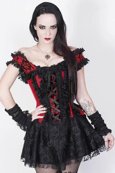 Ruchel Steel Boned Halter Burlesque Corset Dress Red Corset Dress, Burlesque Dress, Steampunk Outfits, Authentic Corsets, Burlesque Corset, Black Lace Corset, Eva Dress, Goth Corset, Red Corset