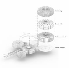 the diagram shows different parts of an object that appears to be made out of paper