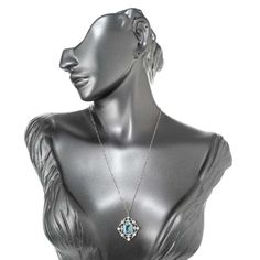 For Sale on 1stDibs - Beautiful mid-century 1860's antique aqua, diamond and pearl pendant necklace. 5.00ct cushion cut aquamarine center stone, set in a handmade platinum and Antique Pendant, Pearl Pendant Necklace, Cushion Cut, Pearl Pendant, Aquamarine, Platinum, Mid Century, Pendant Necklace, Stone