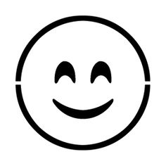 a black and white image of a smiley face