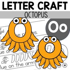 an octopus themed letter craft with the words octopus on it