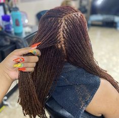 Colored Sisterlocks, Loc Sizes, Microlocs Inspiration, Micro Locks, Long Loc Styles, Hair Growth Methods, Hair Doos, Sister Locks, Sisterlocks Styles