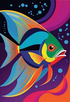 an image of a colorful fish in the water