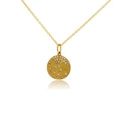 14K Gold .15ctw Diamond Pendant w/ 16-17" Chain Product Details Pendant Information Center Gemstone Style #: 03 AP86300D-801Y Type: Diamond Metal Type: 14K Yellow Gold Shape: Round Carat Weight: .15ctw Product Measurements Length (A): 16.75mm Width (B): 12.0mm Depth (C): 1.4mm Shipping & Processing: Standard Shipping is Free and typically takes 2-3 Days! In Stock in Yellow or White Gold: Ships in 2-3 Days Made to Order in Rose Gold: Ships in 2-3 Weeks Celestial Style Necklace With Single Cut Diamonds For Anniversary, Celestial Necklace With Single Cut Diamonds For Anniversary, Celestial Style Necklaces With Single Cut Diamonds For Anniversary, Celestial Necklaces With Single Cut Diamonds For Anniversary, Celestial Necklace With Single Cut Diamonds In Round Pendant, Celestial Diamond Necklace With Round Pendant, Celestial Yellow Gold Necklace With Single Cut Diamonds, Celestial Style Round Pendant Necklace With Single Cut Diamonds, Celestial Diamond Round Pendant Necklace