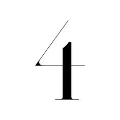 the number one is shown in black and white