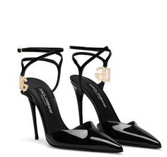 very classsy Black Pumps, Leather Pumps, New Season, Calf Leather, Ankle Strap, Fashion Branding, Dolce And Gabbana, High Heels, Black Leather